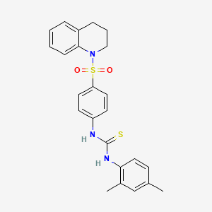 molecular formula C24H25N3O2S2 B5185053 N-[4-(3,4-dihydro-1(2H)-quinolinylsulfonyl)phenyl]-N'-(2,4-dimethylphenyl)thiourea 