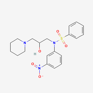 N-[2-hydroxy-3-(1-piperidinyl)propyl]-N-(3-nitrophenyl)benzenesulfonamide