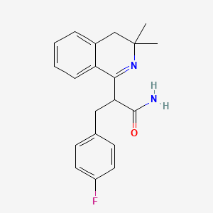 molecular formula C20H21FN2O B5185069 2-(3,3-dimethyl-3,4-dihydro-1-isoquinolinyl)-3-(4-fluorophenyl)propanamide 