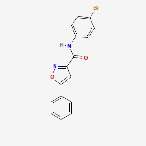 molecular formula C17H13BrN2O2 B5185100 N-(4-bromophenyl)-5-(4-methylphenyl)-3-isoxazolecarboxamide 