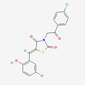 5-(5-bromo-2-hydroxybenzylidene)-3-[2-(4-chlorophenyl)-2-oxoethyl]-1,3-thiazolidine-2,4-dione