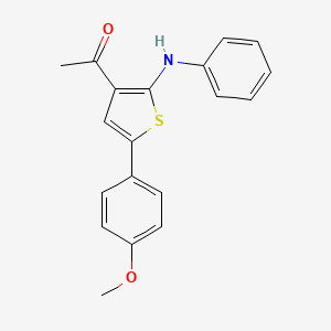 molecular formula C19H17NO2S B5185135 1-[2-anilino-5-(4-methoxyphenyl)-3-thienyl]ethanone 
