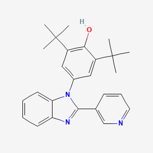 molecular formula C26H29N3O B5185138 2,6-di-tert-butyl-4-[2-(3-pyridinyl)-1H-benzimidazol-1-yl]phenol 