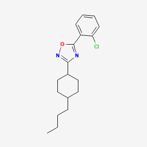 molecular formula C18H23ClN2O B5185151 3-(4-butylcyclohexyl)-5-(2-chlorophenyl)-1,2,4-oxadiazole 