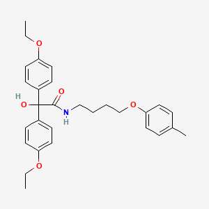 2,2-bis(4-ethoxyphenyl)-2-hydroxy-N-[4-(4-methylphenoxy)butyl]acetamide