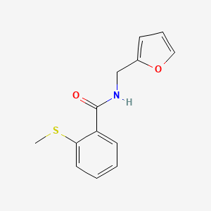 molecular formula C13H13NO2S B5185187 N-(2-furylmethyl)-2-(methylthio)benzamide 