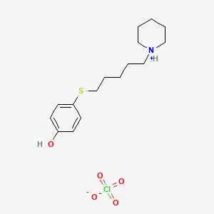 molecular formula C16H26ClNO5S B5185194 4-{[5-(1-piperidinyl)pentyl]thio}phenol perchlorate (salt) 