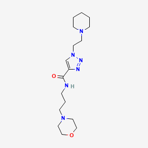 molecular formula C17H30N6O2 B5185220 N-[3-(4-morpholinyl)propyl]-1-[2-(1-piperidinyl)ethyl]-1H-1,2,3-triazole-4-carboxamide 