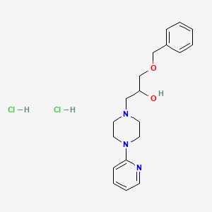 molecular formula C19H27Cl2N3O2 B5185227 1-(benzyloxy)-3-[4-(2-pyridinyl)-1-piperazinyl]-2-propanol dihydrochloride 