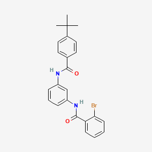 molecular formula C24H23BrN2O2 B5185235 2-bromo-N-{3-[(4-tert-butylbenzoyl)amino]phenyl}benzamide 