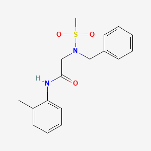 molecular formula C17H20N2O3S B5185243 N~2~-benzyl-N~1~-(2-methylphenyl)-N~2~-(methylsulfonyl)glycinamide 