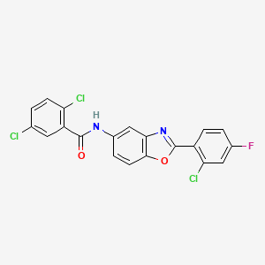 molecular formula C20H10Cl3FN2O2 B5185259 2,5-dichloro-N-[2-(2-chloro-4-fluorophenyl)-1,3-benzoxazol-5-yl]benzamide 