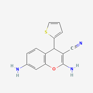 molecular formula C14H11N3OS B5185364 2,7-diamino-4-(2-thienyl)-4H-chromene-3-carbonitrile 