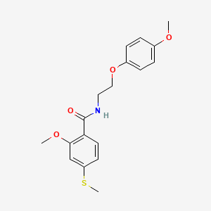 molecular formula C18H21NO4S B5185419 2-methoxy-N-[2-(4-methoxyphenoxy)ethyl]-4-(methylthio)benzamide 