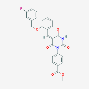 methyl 4-[5-{2-[(3-fluorobenzyl)oxy]benzylidene}-2,4,6-trioxotetrahydro-1(2H)-pyrimidinyl]benzoate