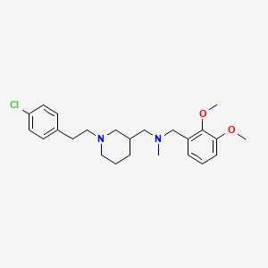 molecular formula C24H33ClN2O2 B5185439 ({1-[2-(4-chlorophenyl)ethyl]-3-piperidinyl}methyl)(2,3-dimethoxybenzyl)methylamine 