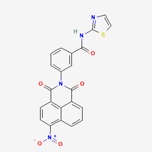molecular formula C22H12N4O5S B5185443 3-(6-nitro-1,3-dioxo-1H-benzo[de]isoquinolin-2(3H)-yl)-N-1,3-thiazol-2-ylbenzamide 
