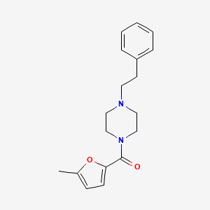 molecular formula C18H22N2O2 B5185447 1-(5-methyl-2-furoyl)-4-(2-phenylethyl)piperazine 