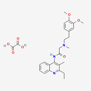 N~2~-[2-(3,4-dimethoxyphenyl)ethyl]-N~1~-(2-ethyl-3-methyl-4-quinolinyl)-N~2~-methylglycinamide oxalate