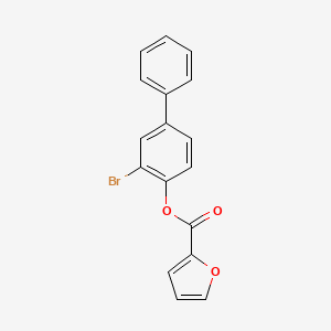 molecular formula C17H11BrO3 B5185504 3-bromo-4-biphenylyl 2-furoate 