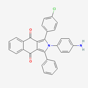 molecular formula C30H19ClN2O2 B5185510 2-(4-aminophenyl)-1-(4-chlorophenyl)-3-phenyl-2H-benzo[f]isoindole-4,9-dione 