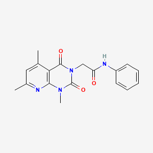 molecular formula C18H18N4O3 B5185514 N-phenyl-2-(1,5,7-trimethyl-2,4-dioxo-1,4-dihydropyrido[2,3-d]pyrimidin-3(2H)-yl)acetamide 