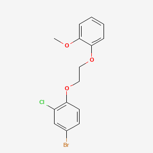 molecular formula C15H14BrClO3 B5185523 4-bromo-2-chloro-1-[2-(2-methoxyphenoxy)ethoxy]benzene 