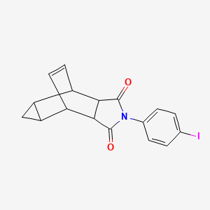molecular formula C17H14INO2 B5185574 4-(4-iodophenyl)-4-azatetracyclo[5.3.2.0~2,6~.0~8,10~]dodec-11-ene-3,5-dione 