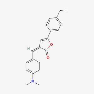molecular formula C21H21NO2 B5185581 3-[4-(dimethylamino)benzylidene]-5-(4-ethylphenyl)-2(3H)-furanone 