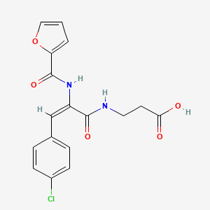 molecular formula C17H15ClN2O5 B5185595 N-[3-(4-chlorophenyl)-2-(2-furoylamino)acryloyl]-beta-alanine 