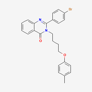 molecular formula C25H23BrN2O2 B5185609 2-(4-bromophenyl)-3-[4-(4-methylphenoxy)butyl]-4(3H)-quinazolinone 