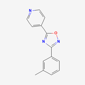 4-[3-(3-methylphenyl)-1,2,4-oxadiazol-5-yl]pyridine