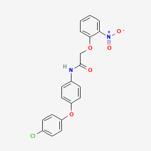 N-[4-(4-chlorophenoxy)phenyl]-2-(2-nitrophenoxy)acetamide