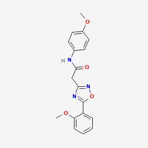 molecular formula C18H17N3O4 B5185652 N-(4-methoxyphenyl)-2-[5-(2-methoxyphenyl)-1,2,4-oxadiazol-3-yl]acetamide 