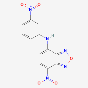 molecular formula C12H7N5O5 B5185658 7-nitro-N-(3-nitrophenyl)-2,1,3-benzoxadiazol-4-amine 