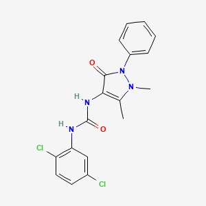 molecular formula C18H16Cl2N4O2 B5185672 N-(2,5-dichlorophenyl)-N'-(1,5-dimethyl-3-oxo-2-phenyl-2,3-dihydro-1H-pyrazol-4-yl)urea 