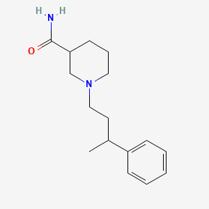 molecular formula C16H24N2O B5185682 1-(3-phenylbutyl)-3-piperidinecarboxamide 