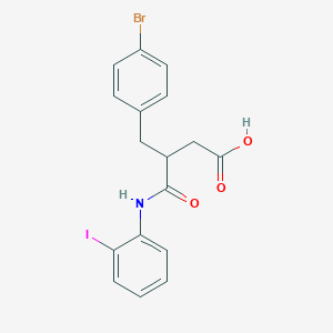 molecular formula C17H15BrINO3 B5185715 3-(4-bromobenzyl)-4-[(2-iodophenyl)amino]-4-oxobutanoic acid 
