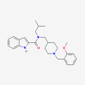 molecular formula C27H35N3O2 B5185718 N-isobutyl-N-{[1-(2-methoxybenzyl)-4-piperidinyl]methyl}-1H-indole-2-carboxamide 