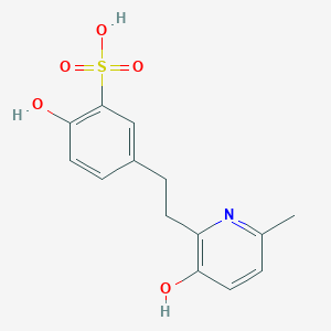 2-hydroxy-5-[2-(3-hydroxy-6-methyl-2-pyridinyl)ethyl]benzenesulfonic acid