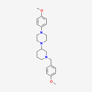 molecular formula C24H33N3O2 B5185817 1-[1-(4-methoxybenzyl)-3-piperidinyl]-4-(4-methoxyphenyl)piperazine 
