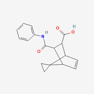 molecular formula C17H17NO3 B5185863 3-(anilinocarbonyl)spiro[bicyclo[2.2.1]heptane-7,1'-cyclopropane]-5-ene-2-carboxylic acid CAS No. 5186-02-7