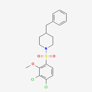 molecular formula C19H21Cl2NO3S B5185873 4-benzyl-1-[(3,4-dichloro-2-methoxyphenyl)sulfonyl]piperidine 