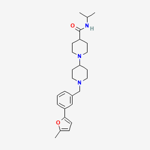molecular formula C26H37N3O2 B5185877 N-isopropyl-1'-[3-(5-methyl-2-furyl)benzyl]-1,4'-bipiperidine-4-carboxamide 