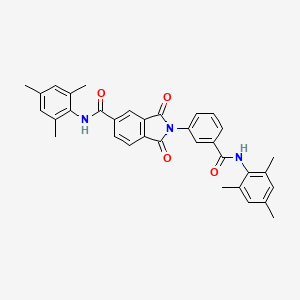 molecular formula C34H31N3O4 B5185885 N-mesityl-2-{3-[(mesitylamino)carbonyl]phenyl}-1,3-dioxo-5-isoindolinecarboxamide 