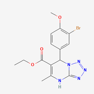 molecular formula C15H16BrN5O3 B5185900 ethyl 7-(3-bromo-4-methoxyphenyl)-5-methyl-4,7-dihydrotetrazolo[1,5-a]pyrimidine-6-carboxylate 