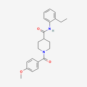 molecular formula C22H26N2O3 B5185906 N-(2-ethylphenyl)-1-(4-methoxybenzoyl)-4-piperidinecarboxamide 