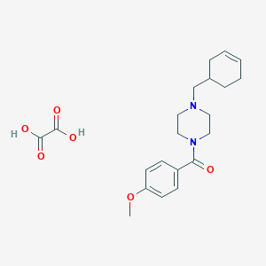 molecular formula C21H28N2O6 B5185941 1-(3-cyclohexen-1-ylmethyl)-4-(4-methoxybenzoyl)piperazine oxalate 