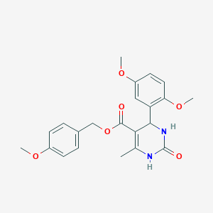 molecular formula C22H24N2O6 B5185971 4-methoxybenzyl 4-(2,5-dimethoxyphenyl)-6-methyl-2-oxo-1,2,3,4-tetrahydro-5-pyrimidinecarboxylate 
