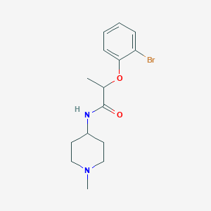 molecular formula C15H21BrN2O2 B5185972 2-(2-bromophenoxy)-N-(1-methyl-4-piperidinyl)propanamide 